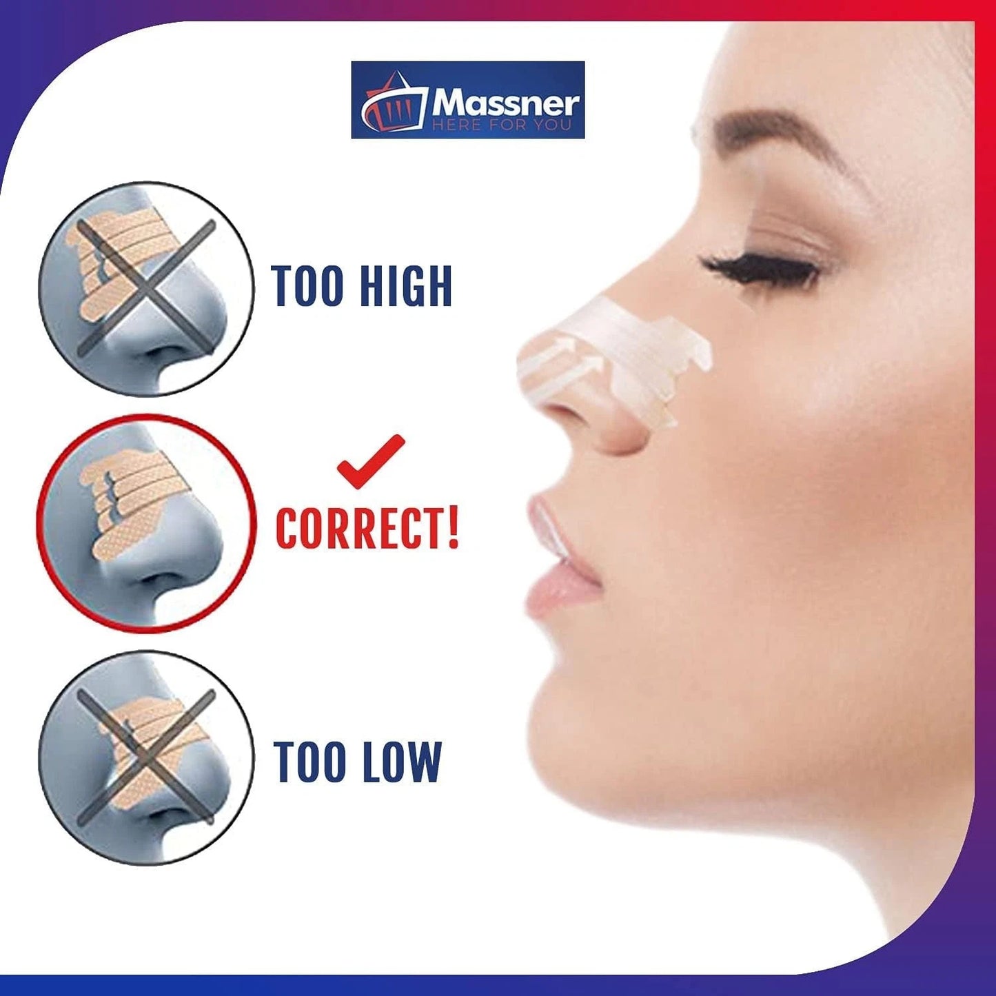 Nasal Strips for Snoring & Congestion Relief — Breathe Better Instantly, 50 or 100 Count
