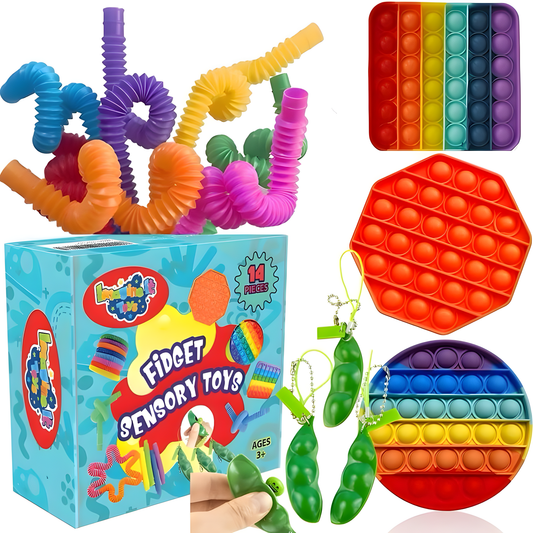 14-Piece Sensory Fidget Toy Set — Stress & Anxiety Relief Toys for Kids and Adults
