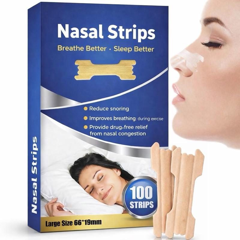 Nasal Strips for Snoring & Congestion Relief — Breathe Better Instantly, 50 or 100 Count