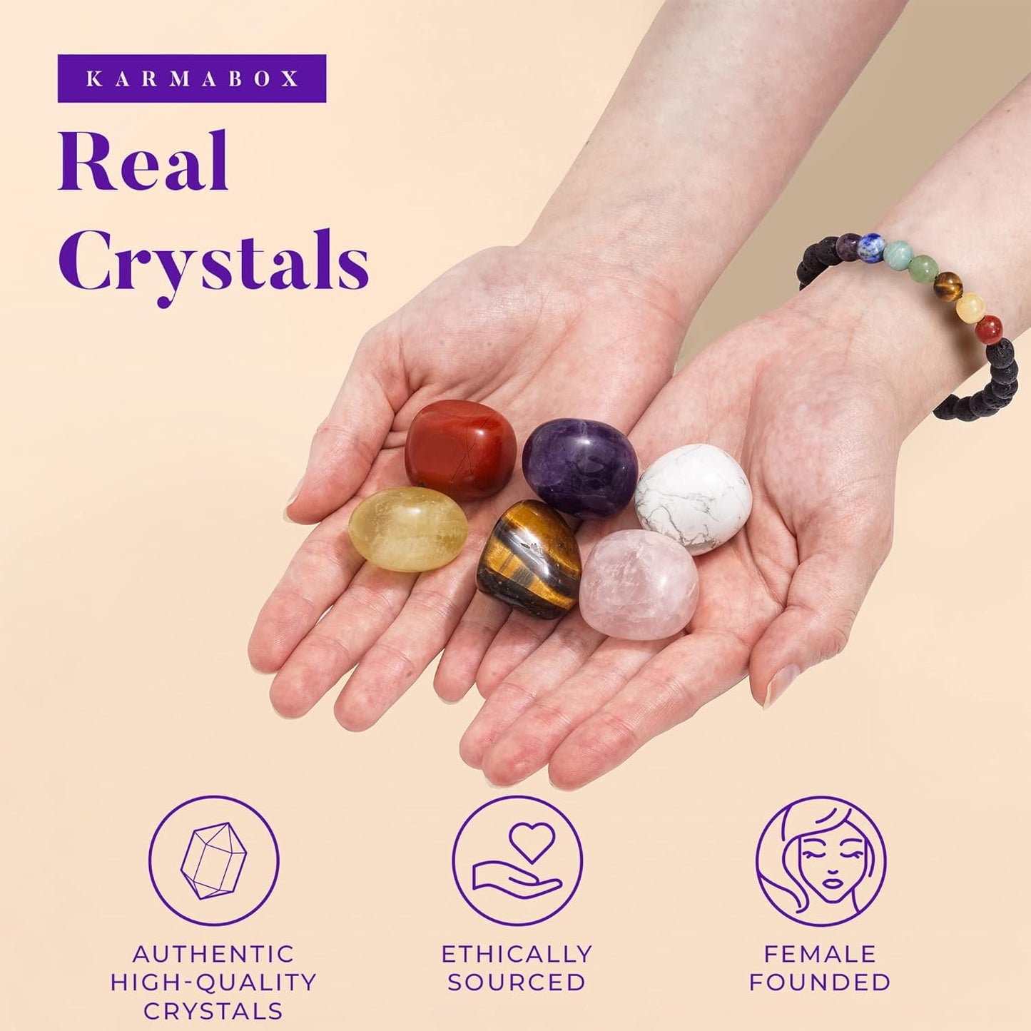 Leo Zodiac Crystal Healing Stones Kit with Candle — Astrology Horoscope Gift Set