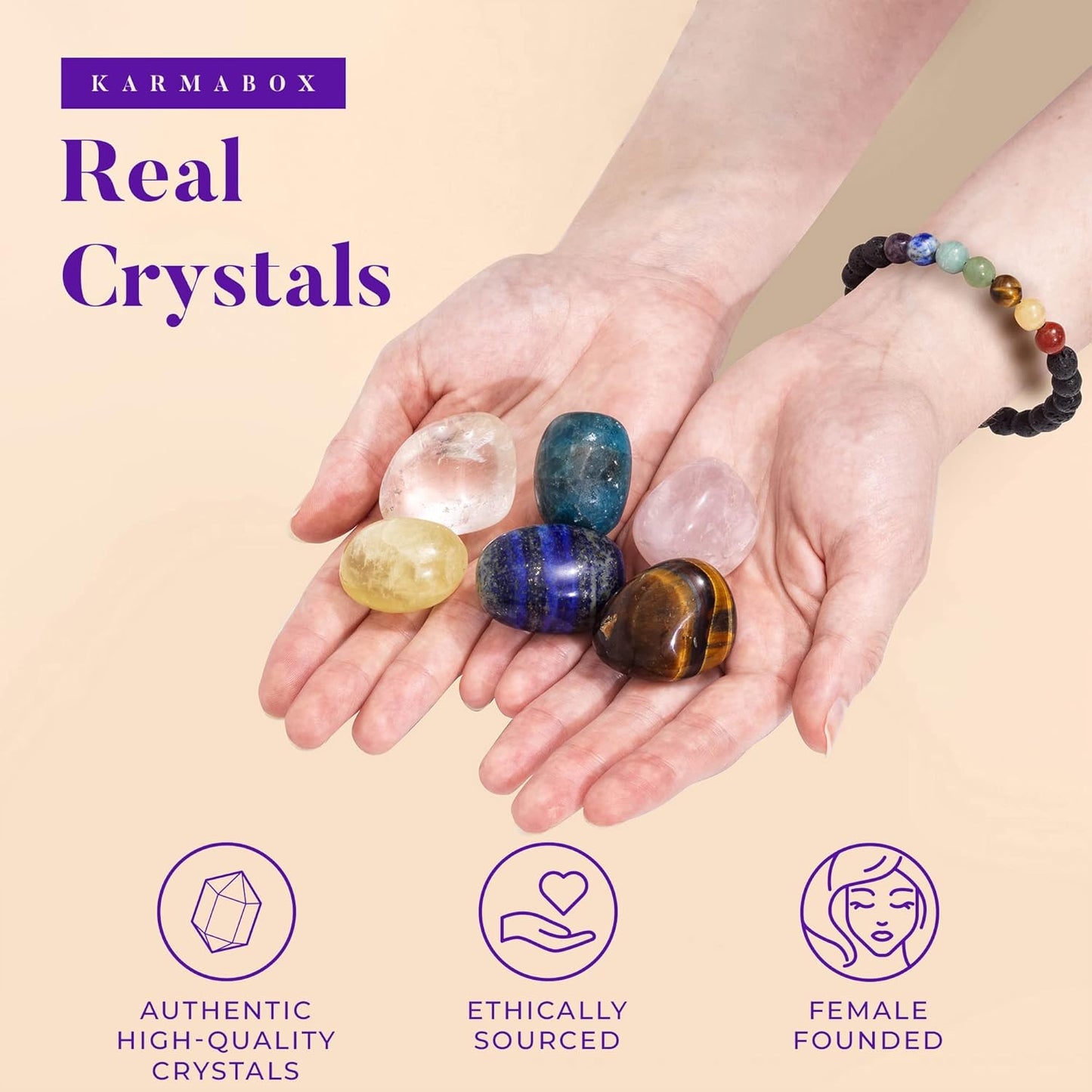 Libra Zodiac Crystal Healing Stones Kit with Candle — Astrology Horoscope Gift Set