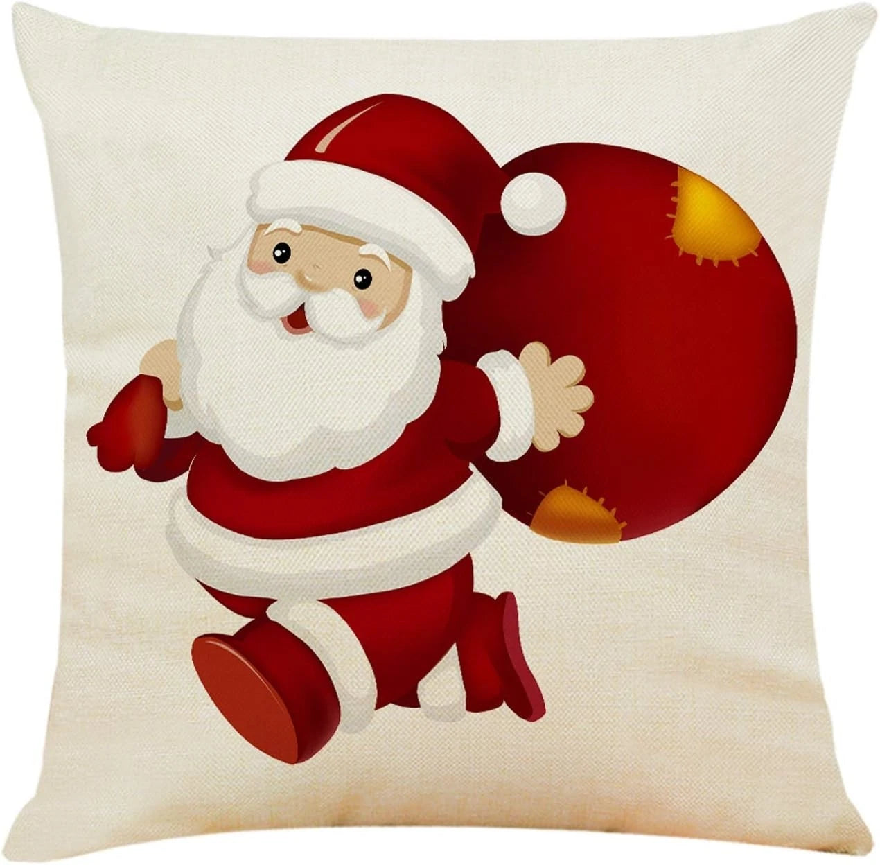 Christmas Throw Pillow Covers Set of 4 — 18x18 Inch Holiday Decorations for Home & Bedroom