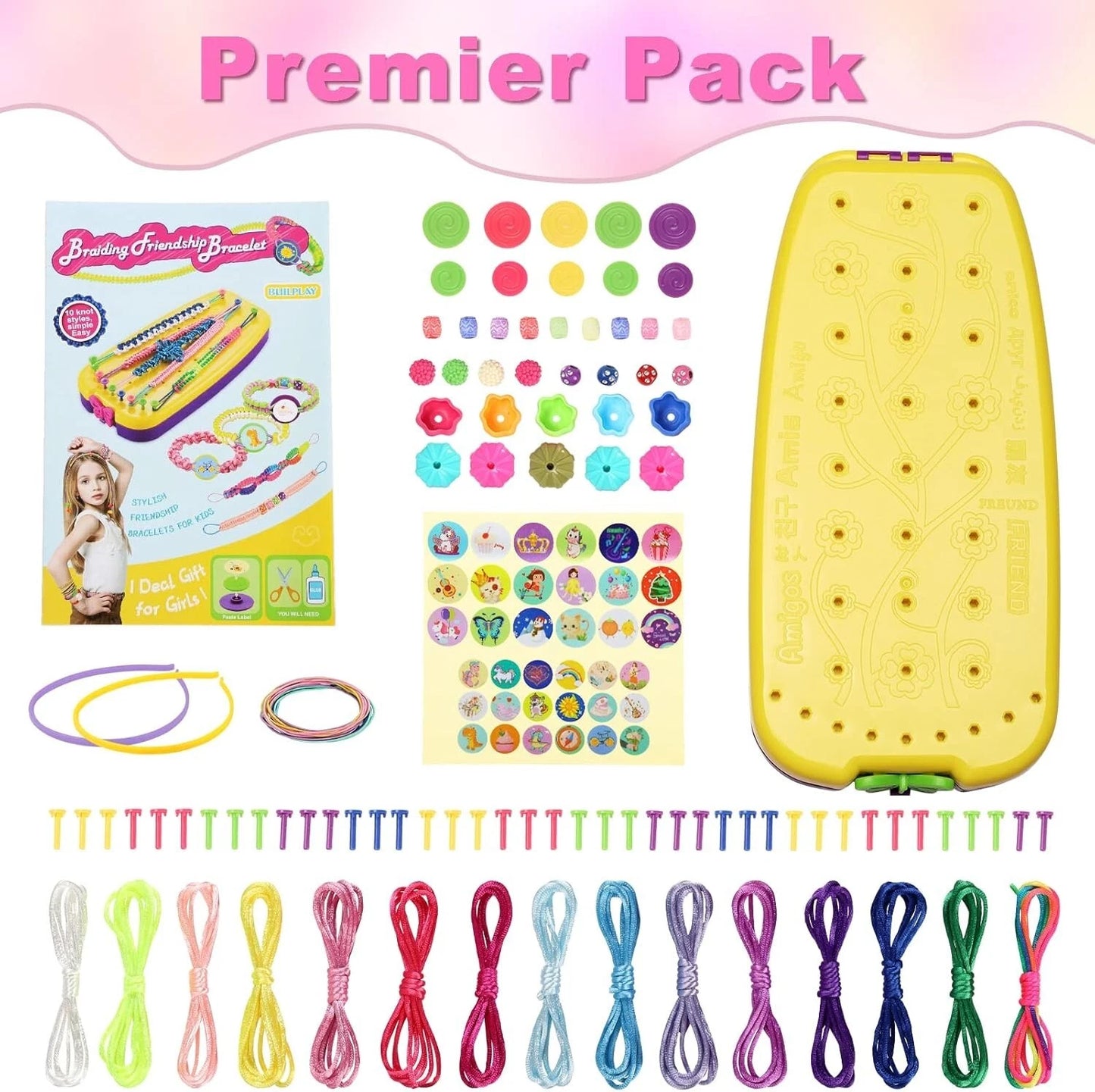 DIY Friendship Bracelet Making Kit for Teen Girls — Create Up to 15 Unique Bracelets