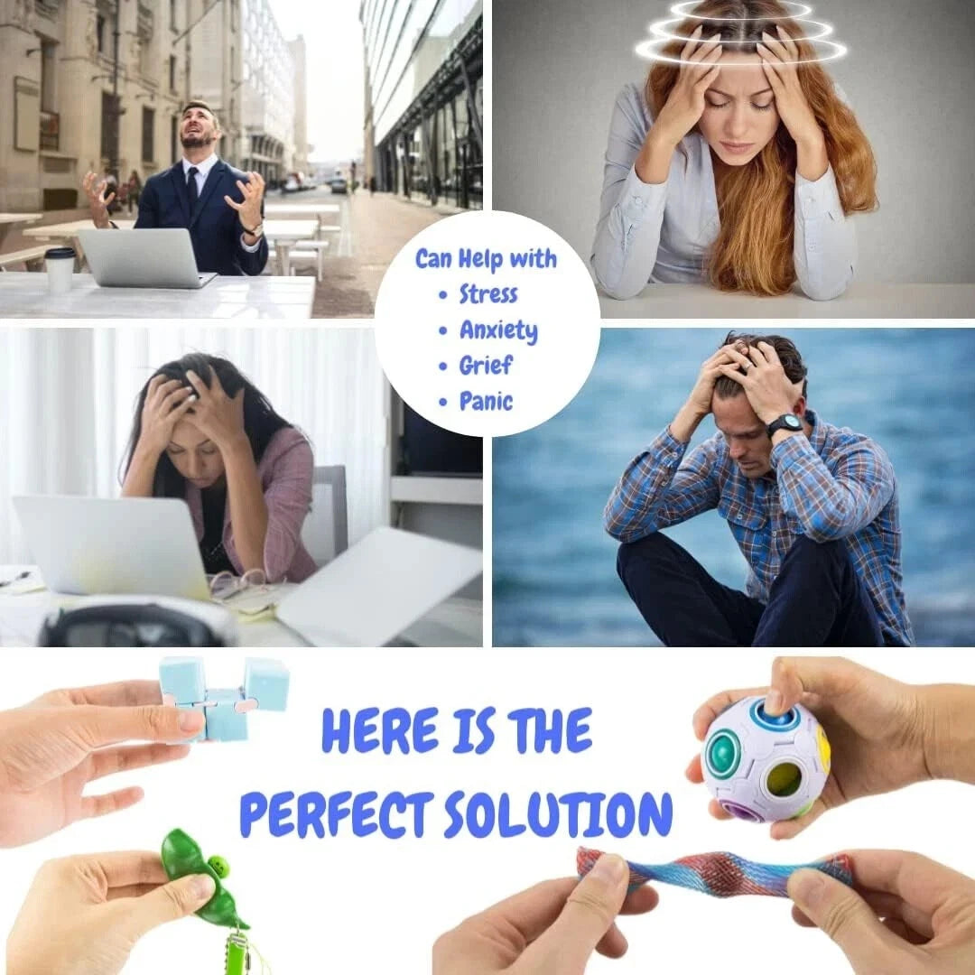 14-Piece Sensory Fidget Toy Set — Stress & Anxiety Relief Toys for Kids and Adults
