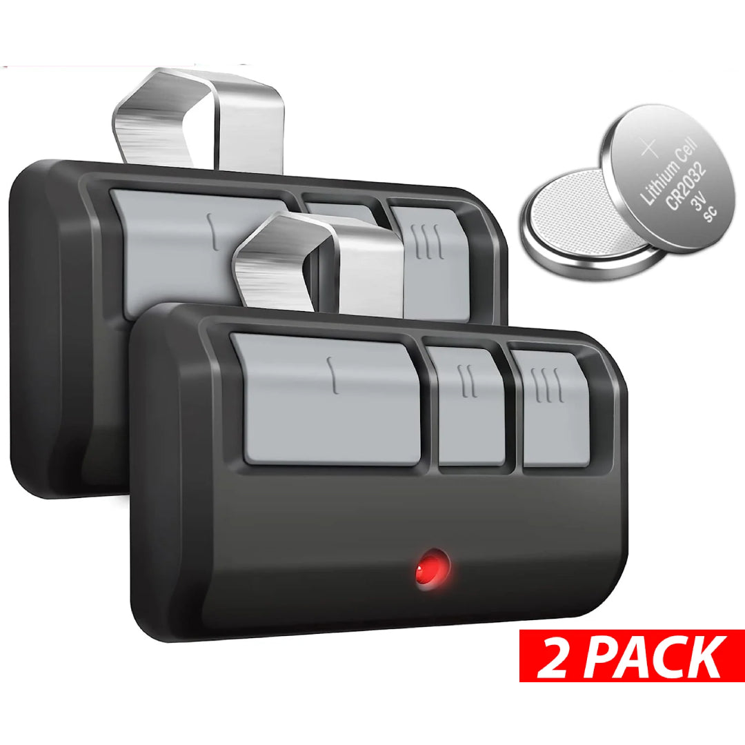 LiftMaster & Chamberlain Garage Door Opener Remote 2-Pack — Universal 3-Button, Model 893LM